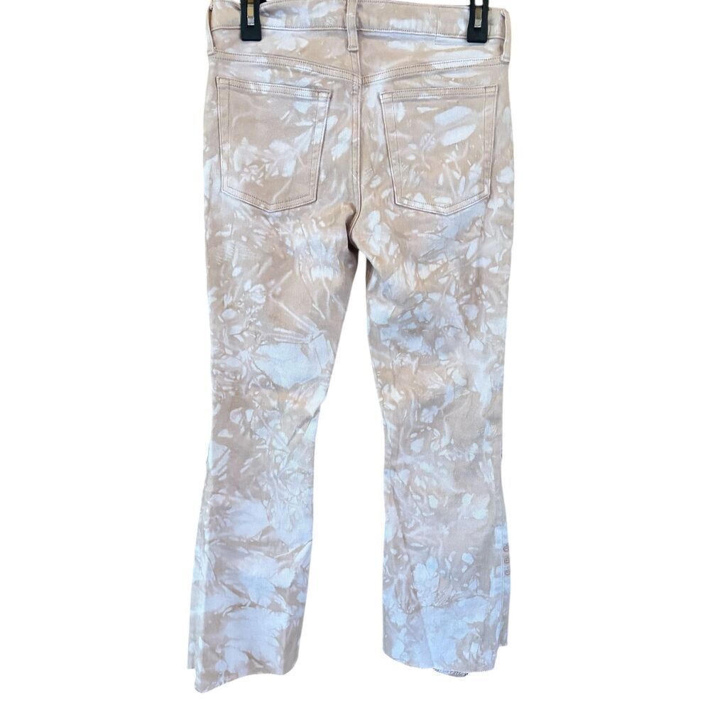 Etro Cropped Ragged Hem Jean in Pink & White NWT Size 27 - Picture 2 of 6